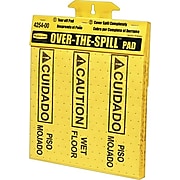 Rubbermaid "Over-The-Spill" Pad Tablet, 17" x 14", Yellow, 25/Pack (FG425400YEL)