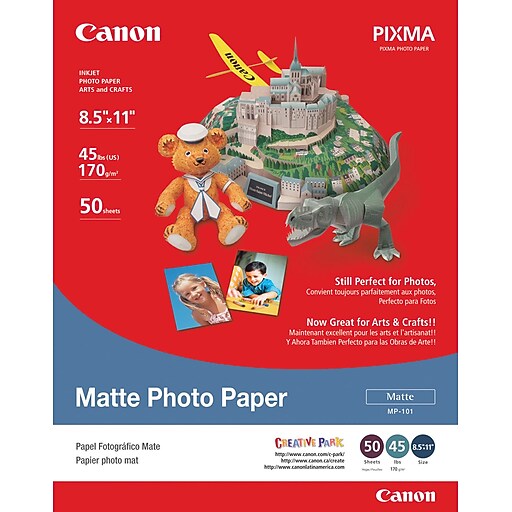 Canon® Photo Paper Pro, 8 1/2" x 11", Matte, 50/Pack Staples