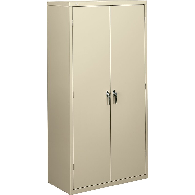 HON Brigade 72" Storage Cabinet with 6 Shelves, Putty (PHS-57) image 1