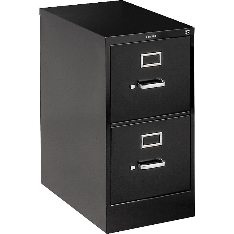 HON 510 Series 2 Drawer Vertical File Cabinet, Legal, Black, 25"D (H512CPP) image 1
