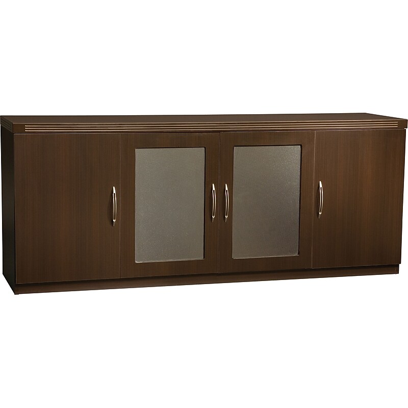 Safco Low Wall Cabinet, Mocha, 29 1/2"H x 72"W x 18"D image 1