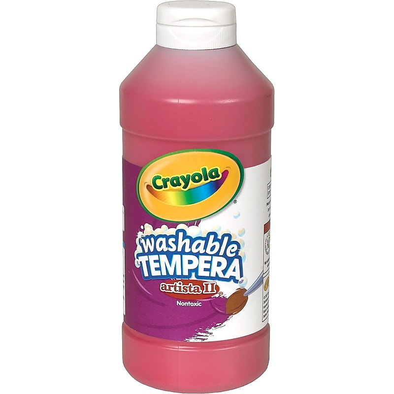 Crayola Artista II Washable Tempera Paint, Red, 16 oz. (54-3115-038) image 1