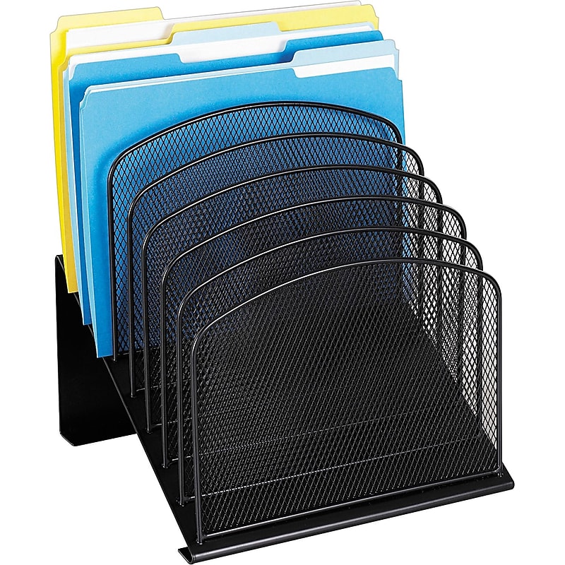 Safco® Onyx Mesh 8-Section Incline Organizer image 1