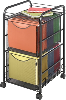 Safco Onyx Mesh Open Mobile File with Drawers - Thumbnail 2