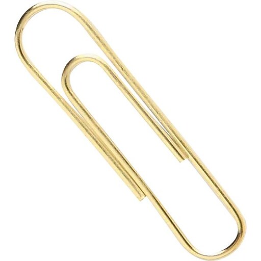 ACCO® Gold Tone Paper Clips, Jumbo, Smooth, 50/PK at Staples