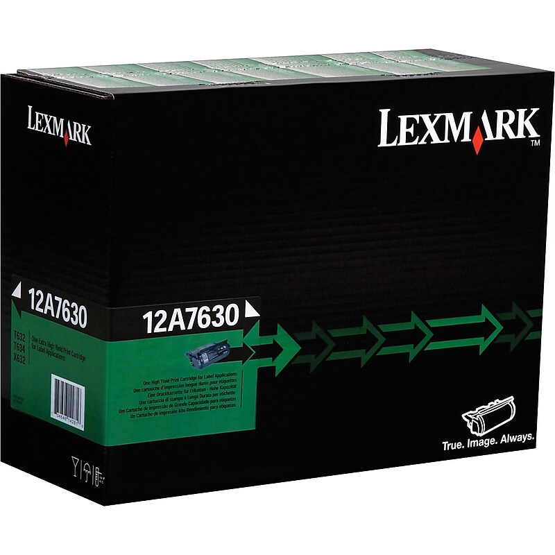 Lexmark 12A7630 Black Extra High Yield Toner Cartridge image 1