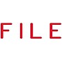 Offistamp Pre-Inked Stamp, "FILE", Red Ink (034513)~#|#~s0355895_sc7