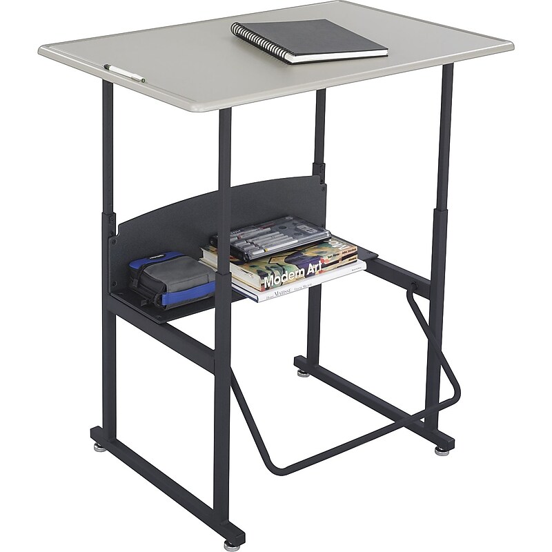 Safco® AlphaBetter® Beige Desktop with out Book Box, 26"- 42"H x 36"W x 24"D image 1
