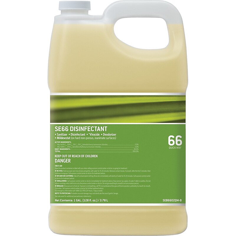 Brighton Professional™ Quick Mix® #66 Disinfectant and Sanitizer, Quick Mix , 1 Gallon, 2/CT (STP29904-CC) image 1