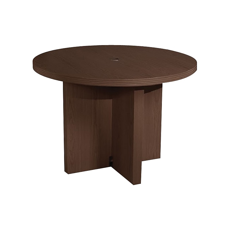 Safco Aberdeen Round Table, Mocha, 29 1/2"H x 42" Diameter (ACTR42LDC) image 1