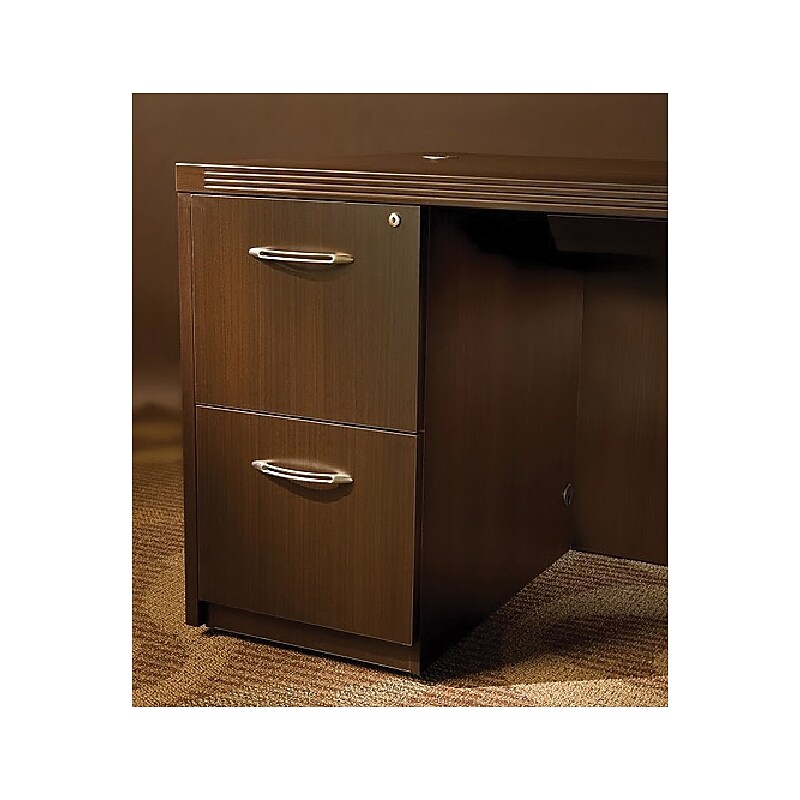 Safco Aberdeen™ Single Pedestal Desk, File/File, Mocha (AFF26LDC) image 1