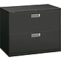 HON Brigade 600 Series Lateral File Cabinet, A4/Legal/Letter, 2-Drawer, Charcoal, 36"W~#|#~s0360708_sc7