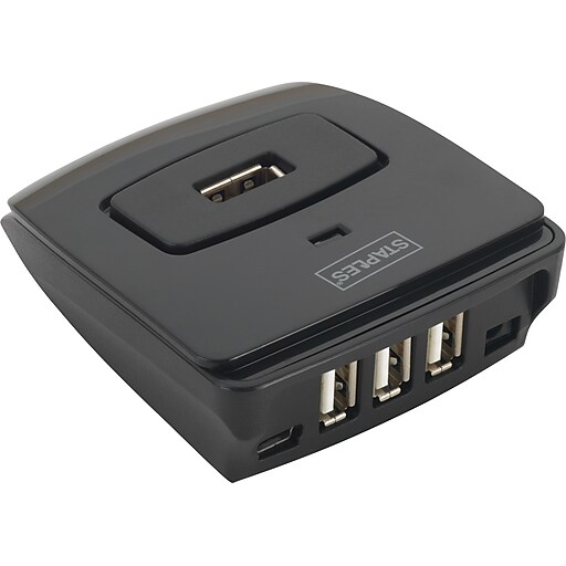 Staples 4 port square usb 2 0 hub 19038 at staples