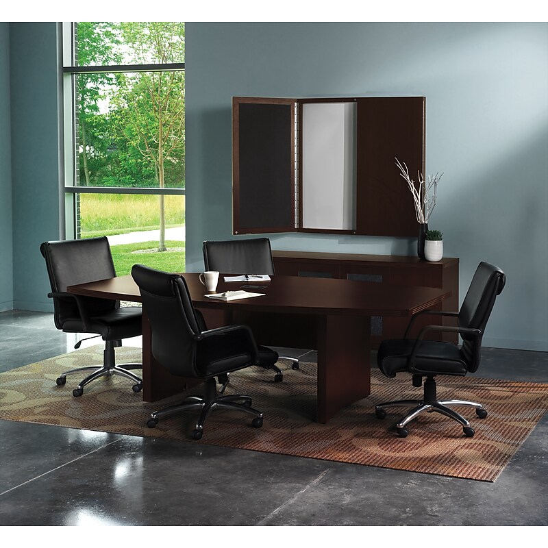 Safco Aberdeen 72"W Boat-Shaped Table, Mocha (ACTB6LDC) image 1