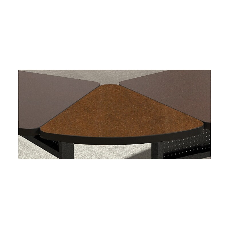 Safco Talon Pie Connector Tabletop, Chestnut, 60° Pie x 24"D image 1