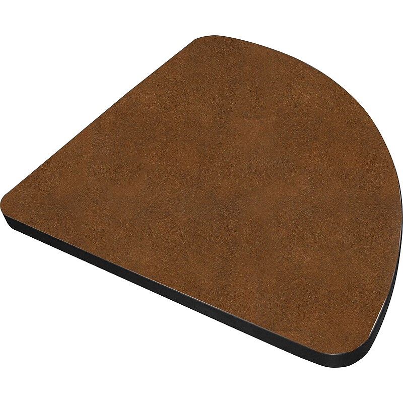 Safco Talon Pie Connector Tabletop, Chestnut, 90° Pie x 24"D image 1
