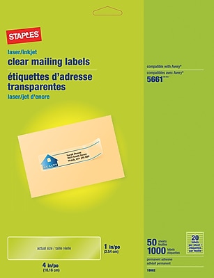 staples printing address labels