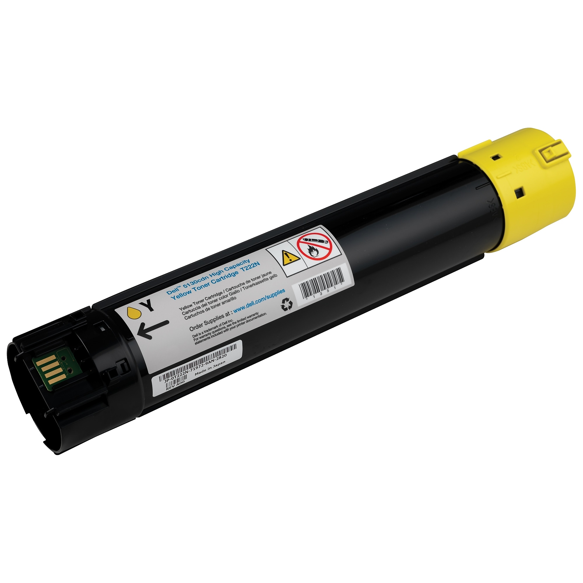 Dell T222N Yellow High Yield Toner Cartridge, Prints up to 12,000 Pages Sansujyuku sansujyuku.com