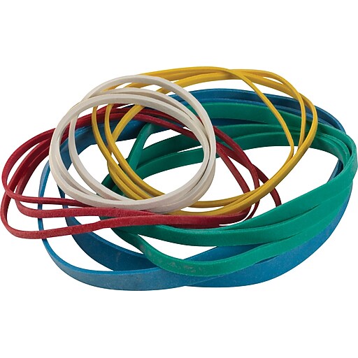 Staples® Economy Rubber Bands, Assorted Sizes and Colors Staples