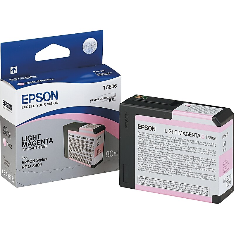 Epson T580 Ultrachrome Light Magenta Standard Yield Ink Cartridge image 1