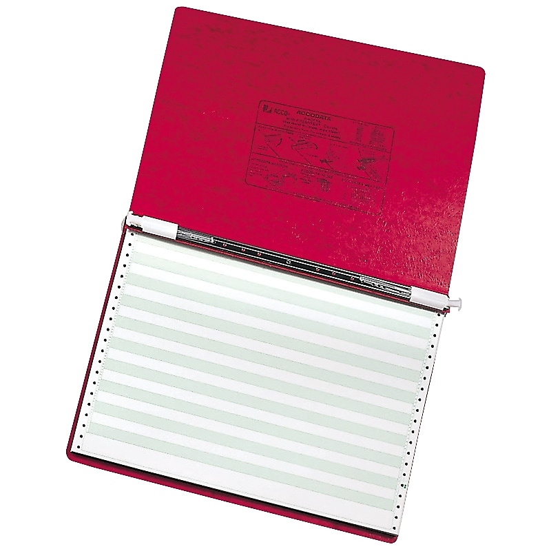 ACCO Presstex 6" Ringless Hanging Binder, Red (54079) image 1