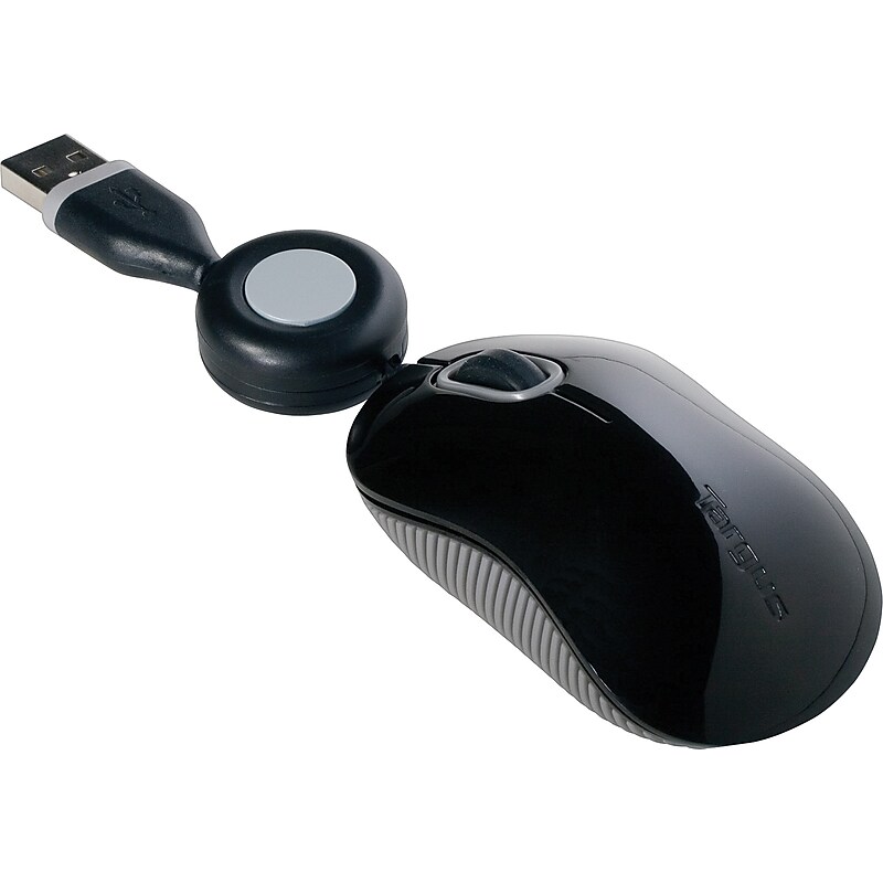 Targus Compact BlueTrace Ambidextrous Optical USB Mouse, Black/Gray (AMU75US) image 1