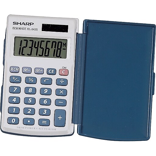Sharp® EL243SB 8 Digit Solar Handheld Calculator Staples