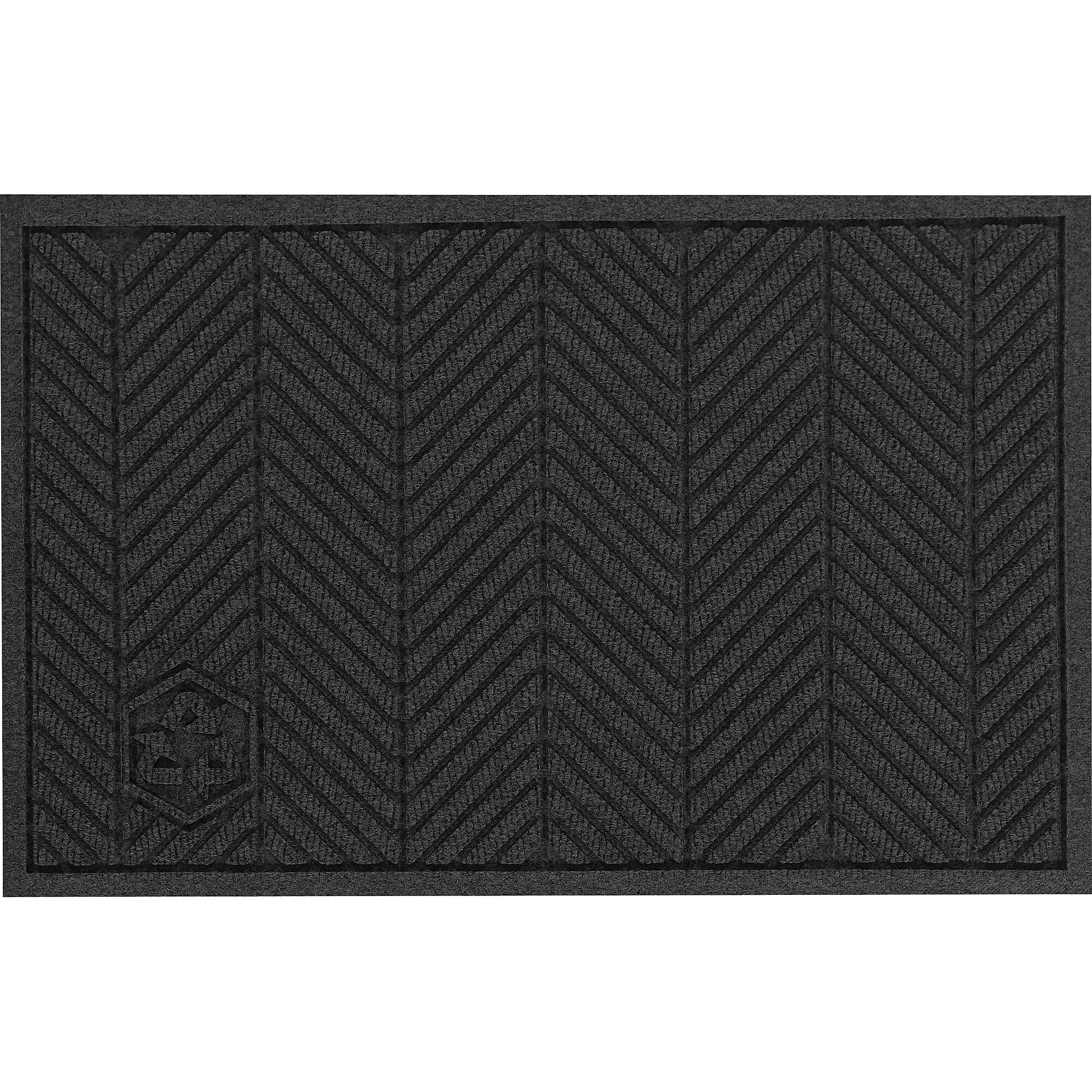 M+A Matting WaterHog Max Herringbone Classic Mat, Smooth, 3′ x 5′ Black Smoke (22407035170) Sansujyuku sansujyuku.com