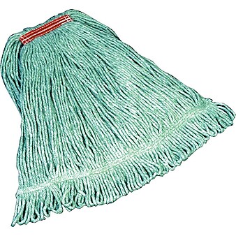 Rubbermaid Commercial Products Super Stitch 24 oz. Blend Wet Mop, 1" Headband, Green (FGD21306GR00)