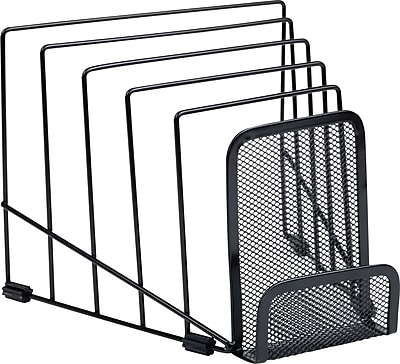 Staples Black Metal Incline Desktop File Sorter, 8