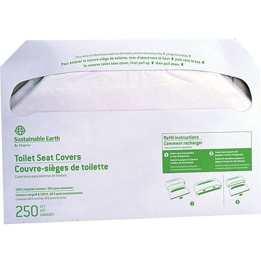 Sustainable Earth by Staples Toilet Seat Covers 2500/carton SEB24780 