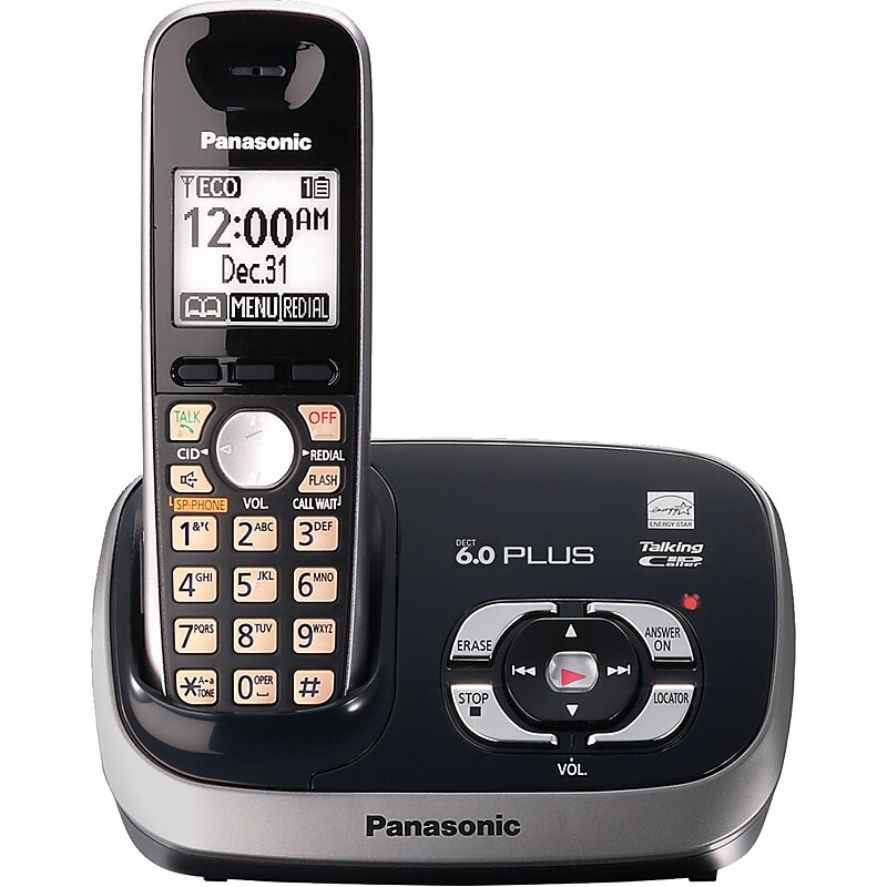 Panasonic KX-TG6531B DECT 6.0 Cordless Phone with Digital Answering System image 1
