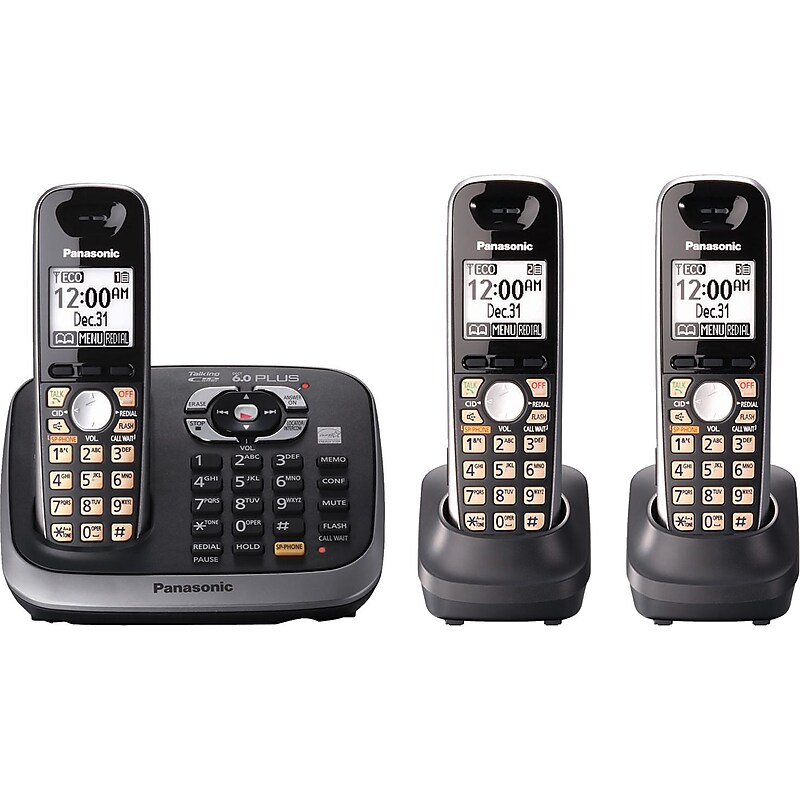 Panasonic KX-TG6543B DECT 6.0 Plus Cordless Phone with Digital Answering System image 1
