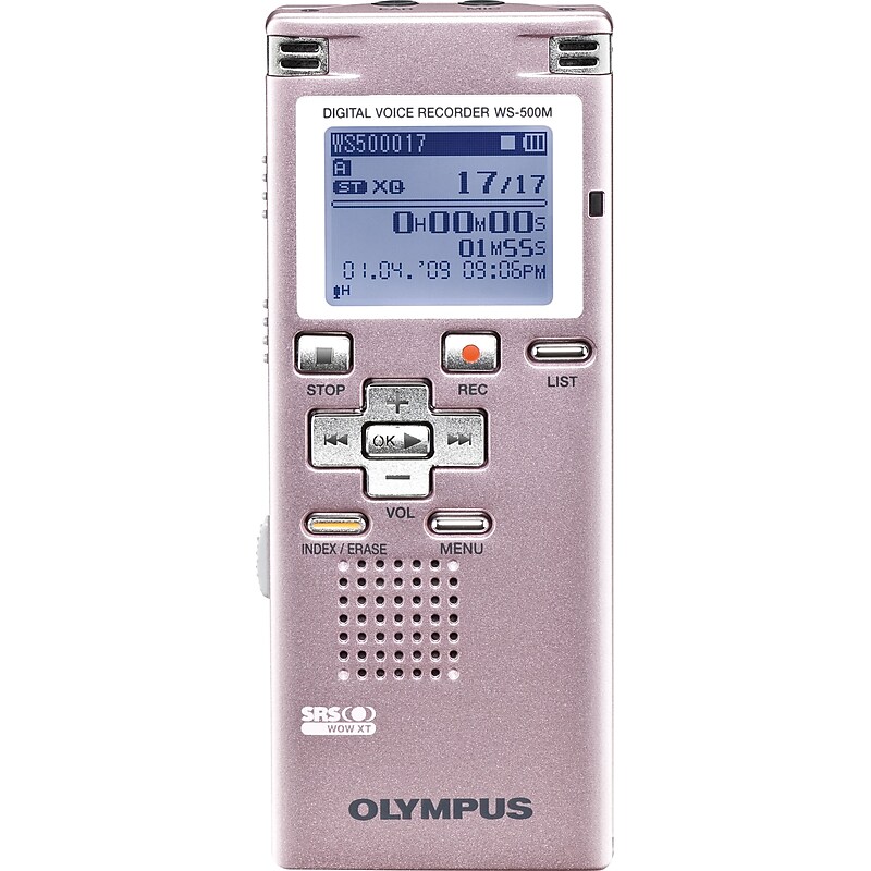Olympus WS-500M Digital Voice Recorders, Pink image 1