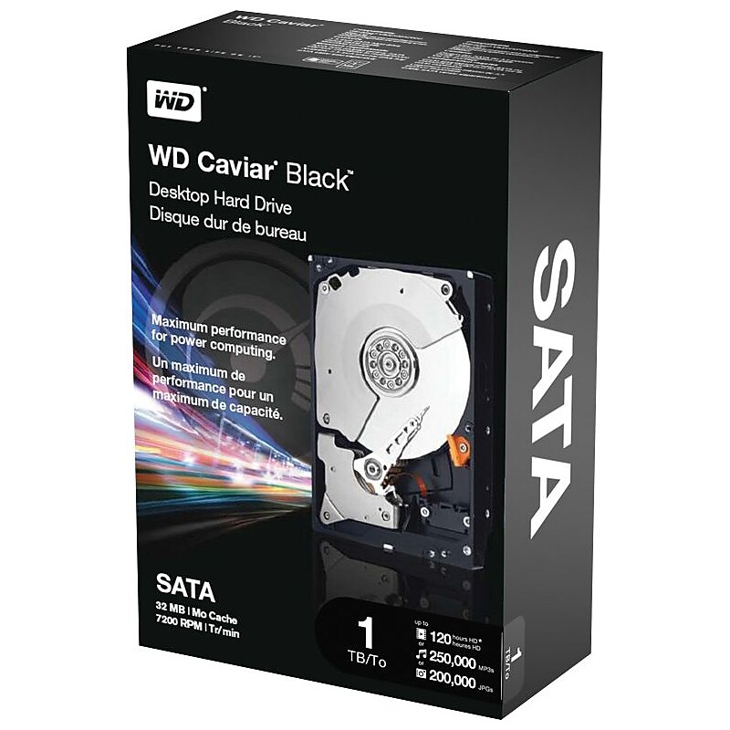 WD® Caviar® Black™ 1TB Internal SATA Desktop Hard Drive image 1