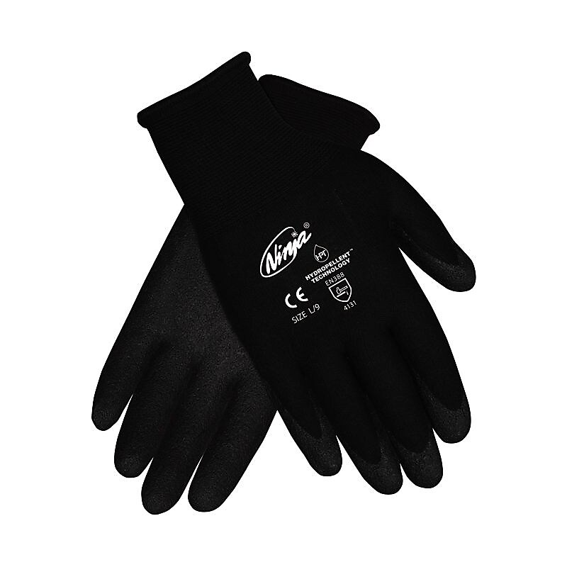 Memphis Ninja HPT PVC-Coated Nylon Gloves, Small, Black (N9699S) image 1