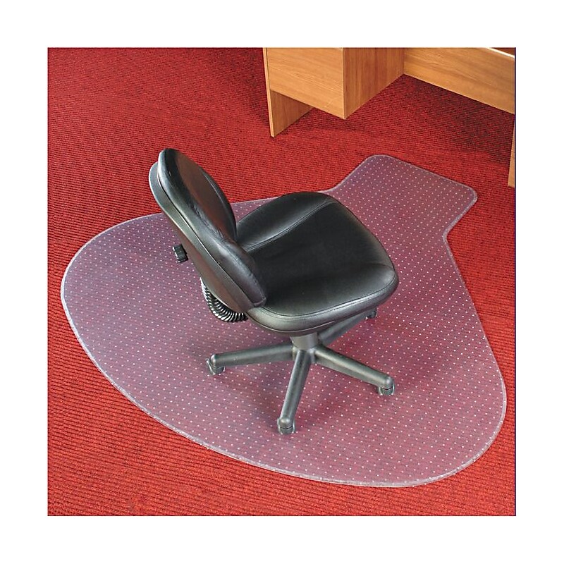 ES Robbins EverLife Carpet Chair Mat with Lip, 66" x 60", Medium-Pile, Clear (ESR122775) image 1