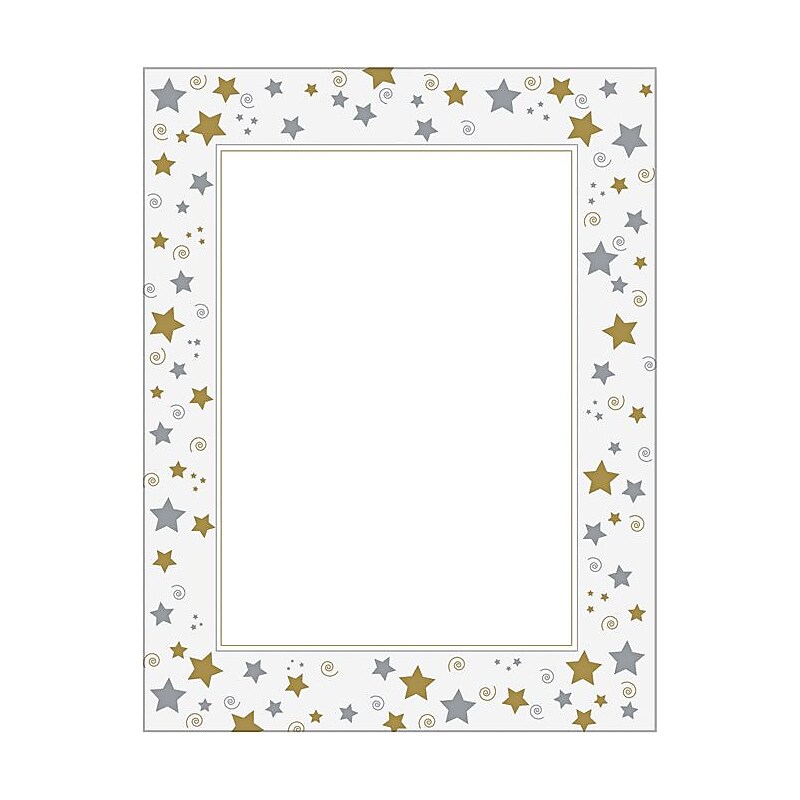 Geographics Everyday Letterhead, Stars, 40/Pack (47103) image 1
