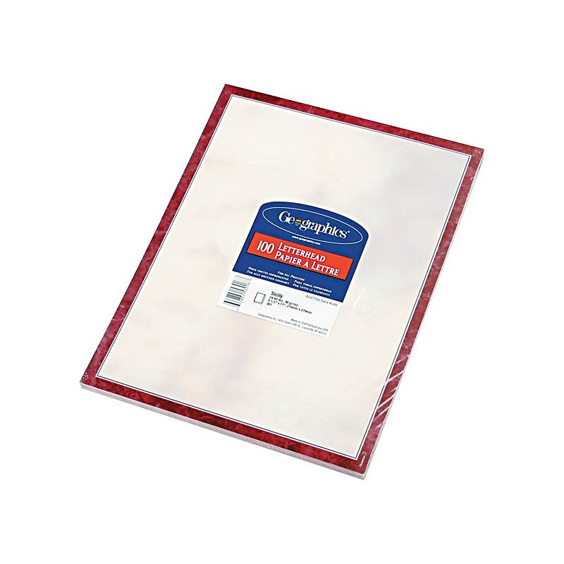 Geographics Design Paper, Sicily, 24 lb., Letter, 100 Sheets/Pk image 1