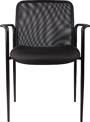 Boss Fabric Guest Chair, Black (B6909-BK) Sansujyuku sansujyuku.com