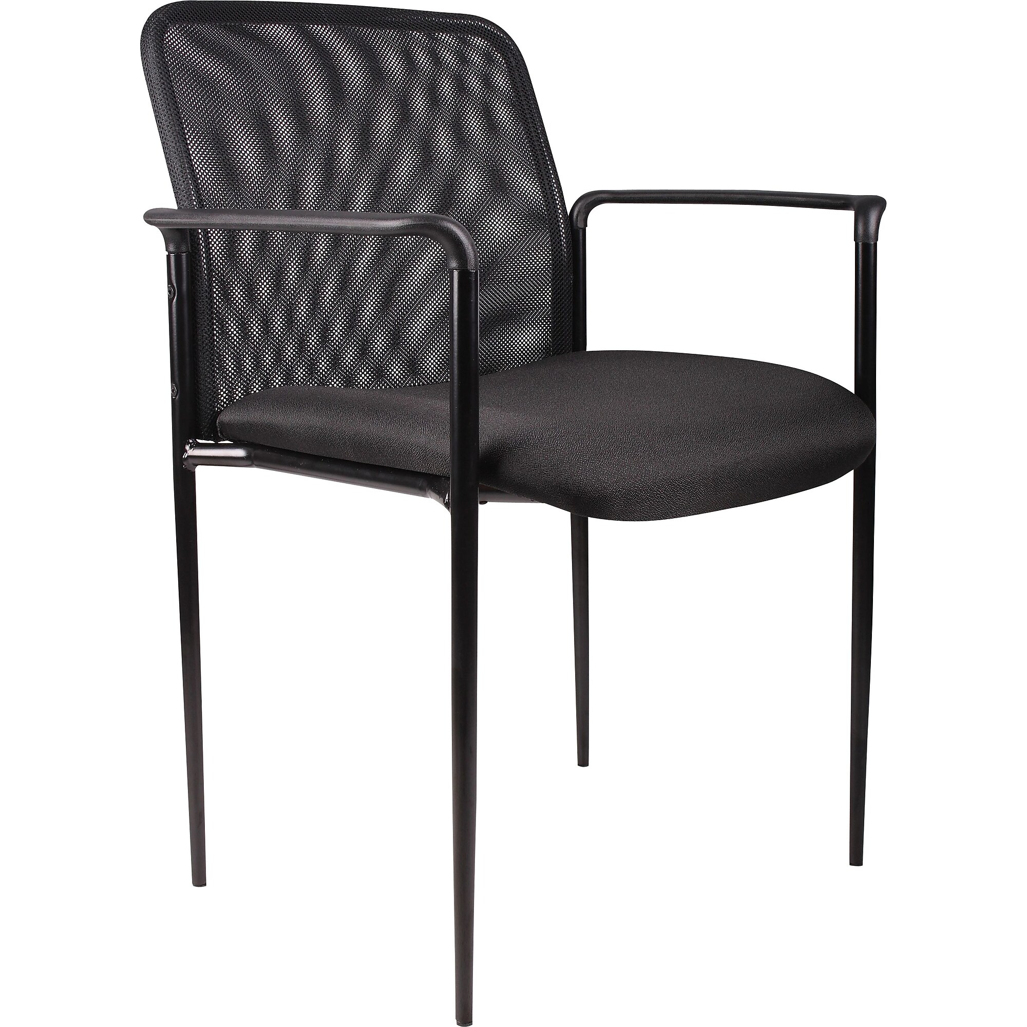 Boss Fabric Guest Chair, Black (B6909-BK) Sansujyuku sansujyuku.com