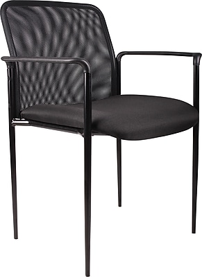 Boss Fabric Guest Chair, Black (B6909-BK) Sansujyuku sansujyuku.com