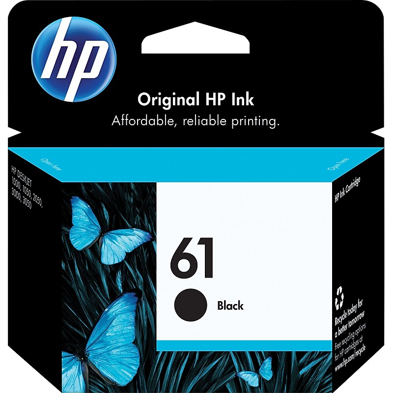 HP 61Standard Yield Ink Cartridge, Print Up to 170 Pages ()