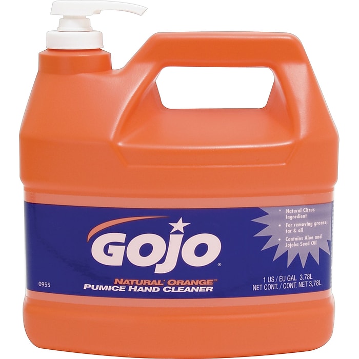 GOJO Natural Orange Liquid Hand Soap, Orange Citrus Scent, 128 oz