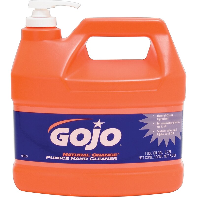 GOJO Natural Orange Liquid Hand Soap, Orange Citrus Scent, 128 oz. (0955-04) image 1