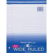 Roaring Spring® Wide Ruled, Loose Notebook Filler Paper, 8" x 10.5", White, 300/Pack (20300)