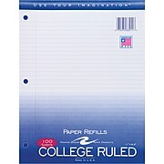 Roaring Spring® College Ruled, Loose Notebook Filler Paper, 8.5" x 11", White, 100/Pack (83911)