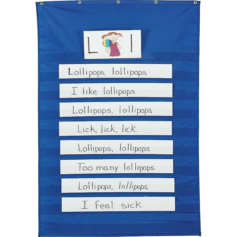 Pacon® Standard Pocket Chart, 34” x 50”, 10 Pockets image 1