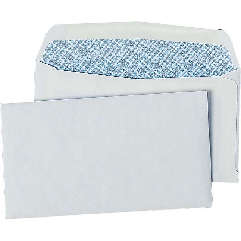 Quality Park Security #6 Tinted Business Envelopes, 3 5/8" x 6 1/2", White, 500/Bx image 1