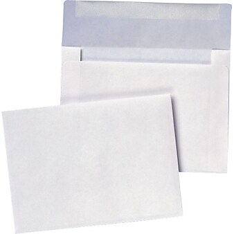 Quality Park Gummed Invitation Envelopes, 4 3/8" x 5 3/4", White 100/Bx
